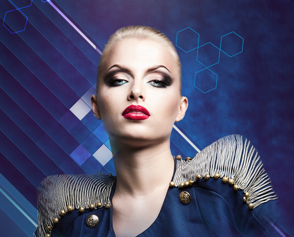 PS合成绘制闪亮璀璨的时尚海报