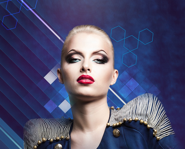 PS合成绘制闪亮璀璨的时尚海报