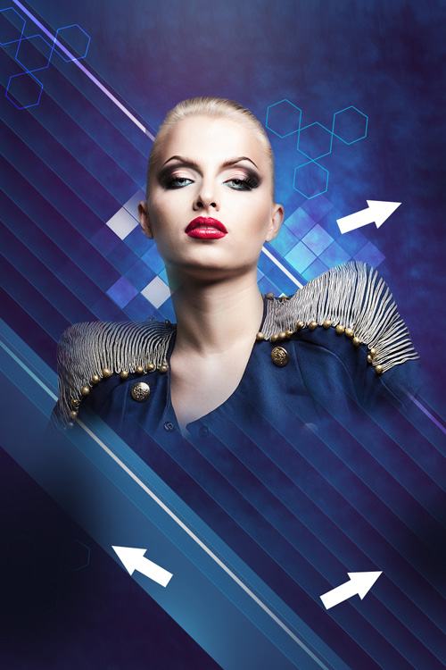 PS合成绘制闪亮璀璨的时尚海报