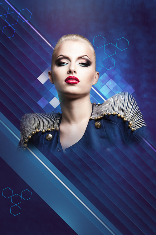 PS合成绘制闪亮璀璨的时尚海报