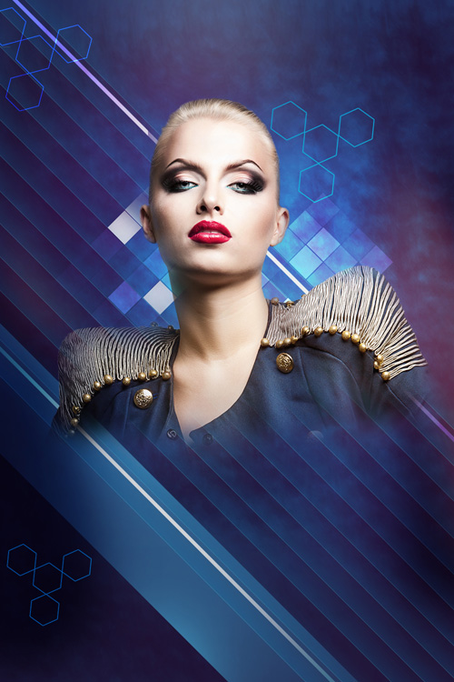 PS合成绘制闪亮璀璨的时尚海报