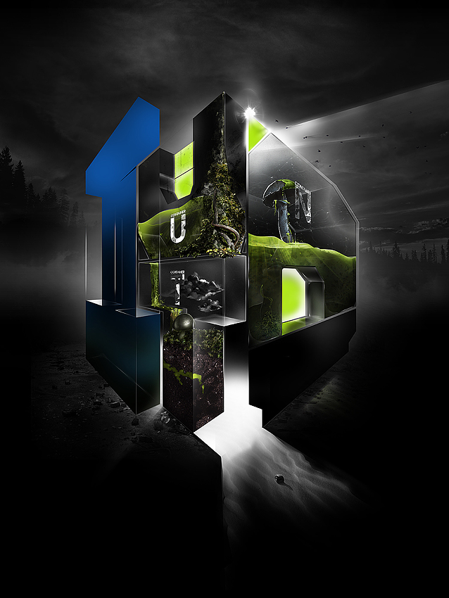 PhotoShop打造超具想象力的3D生态系统海报