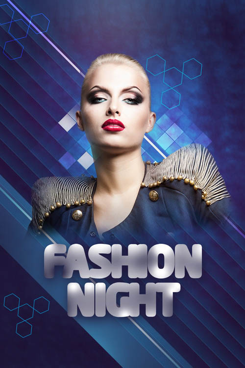 Photoshop设计打造绚丽的蓝色潮装人物海报