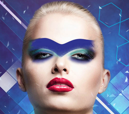 Photoshop设计打造绚丽的蓝色潮装人物海报