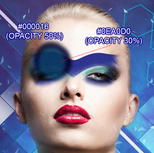 Photoshop设计打造绚丽的蓝色潮装人物海报