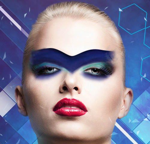 Photoshop设计打造绚丽的蓝色潮装人物海报