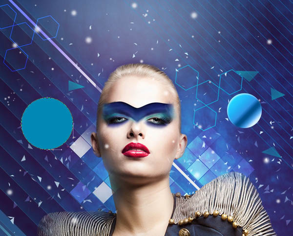 Photoshop设计打造绚丽的蓝色潮装人物海报