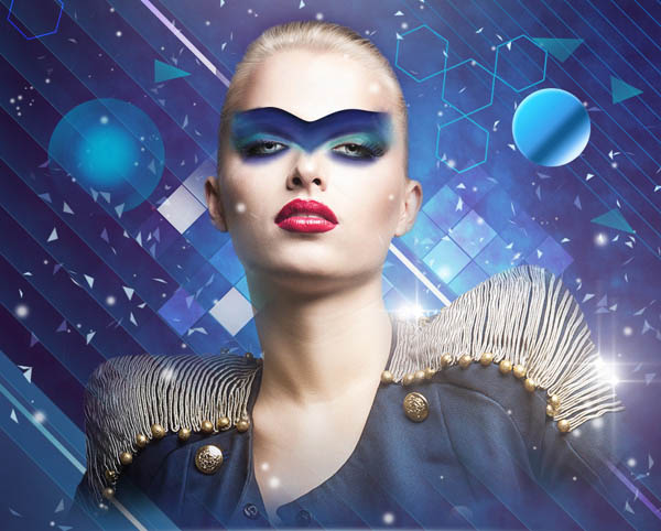 Photoshop设计打造绚丽的蓝色潮装人物海报