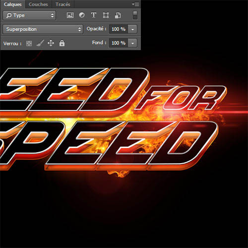 Photoshop利用图层样式及手工复制工具制作极速动感火焰立体字