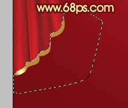 Photoshop设计制作喜庆华丽的红色金边帷幕