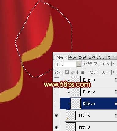 Photoshop设计制作喜庆华丽的红色金边帷幕