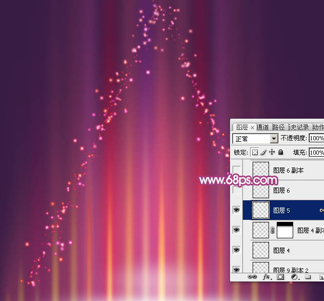 Photoshop设计制作梦幻的彩色光斑圣诞树