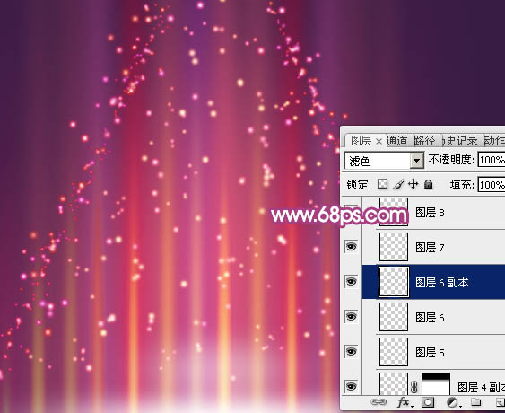 Photoshop设计制作梦幻的彩色光斑圣诞树