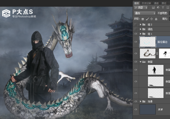 PS合成超酷黑暗刺客壁纸