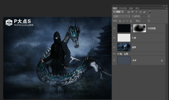 PS合成超酷黑暗刺客壁纸