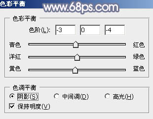 Photoshop快速打造淡蓝色梦幻树林美女图片