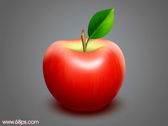 Photoshop怎么制作细腻逼真的红富士苹果”