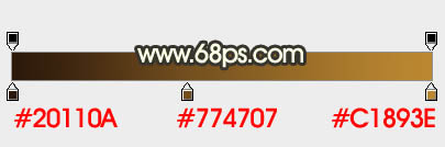 Photoshop制作超酷的条纹五一金色锈迹立体字