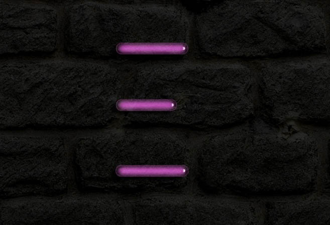 PS利用图层样式制作漂亮的紫色霓虹字