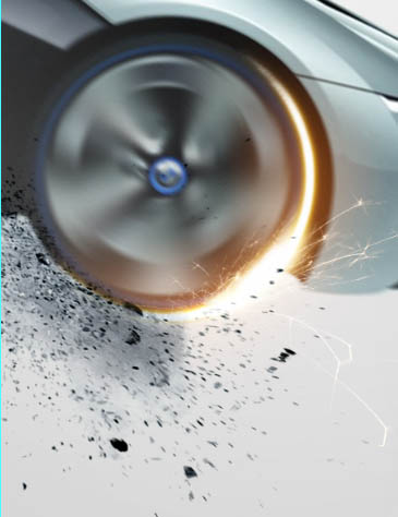 Photoshop制作精彩的飞车类电影海报