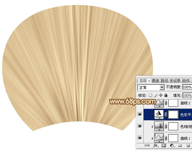 Photoshop制作一把逼真精致的棕扇