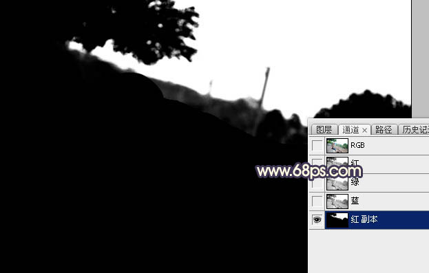 Photoshop调出唯美的霞光色铁轨美女