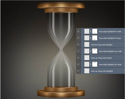 Photoshop设计制作细腻逼真的古铜色沙漏