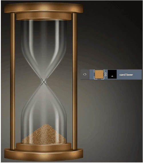 Photoshop设计制作细腻逼真的古铜色沙漏