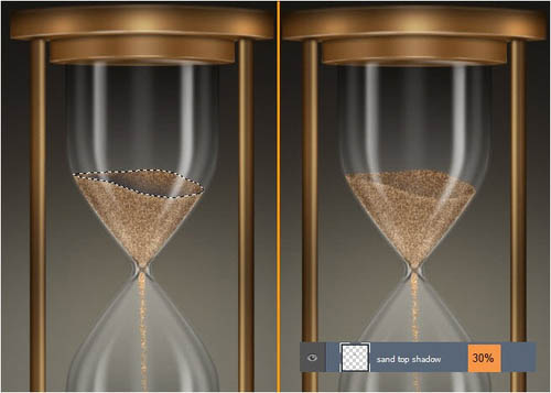 Photoshop设计制作细腻逼真的古铜色沙漏