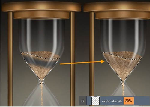 Photoshop设计制作细腻逼真的古铜色沙漏