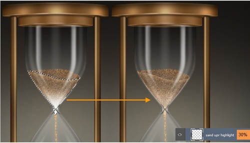 Photoshop设计制作细腻逼真的古铜色沙漏