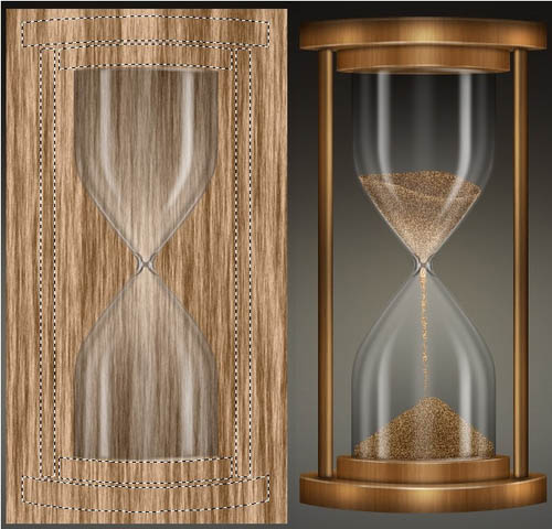 Photoshop设计制作细腻逼真的古铜色沙漏