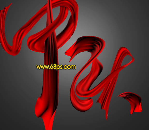 Photoshop教你制作喜庆大红色中秋飘带字