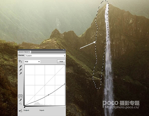 PS合成霞光中的山峰场景