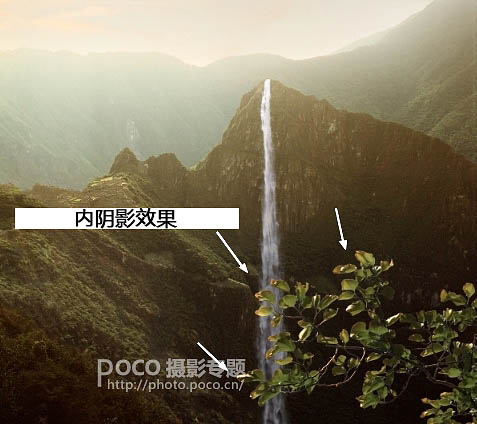 PS合成霞光中的山峰场景