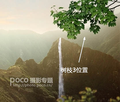 PS合成霞光中的山峰场景