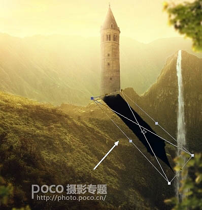 PS合成霞光中的山峰场景