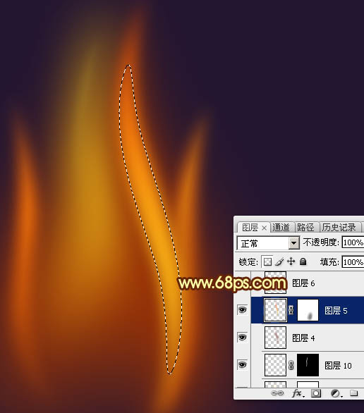 Photoshop����һ��Ư������ȼ�յ�С����