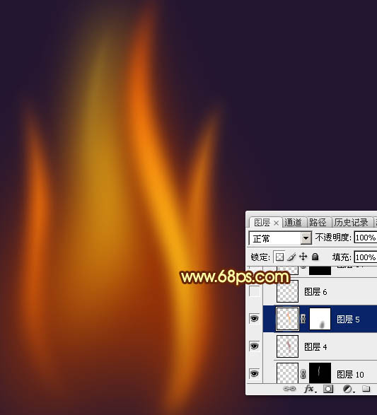 Photoshop����һ��Ư������ȼ�յ�С����