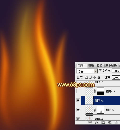 Photoshop����һ��Ư������ȼ�յ�С����