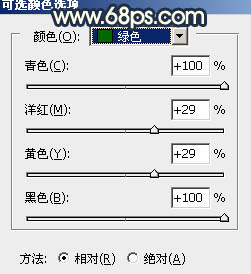 Photoshop调制出柔和的晨曦霞光草丛人物图片