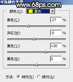 Photoshop调制出昏暗的秋季暖色长凳边的人物图片