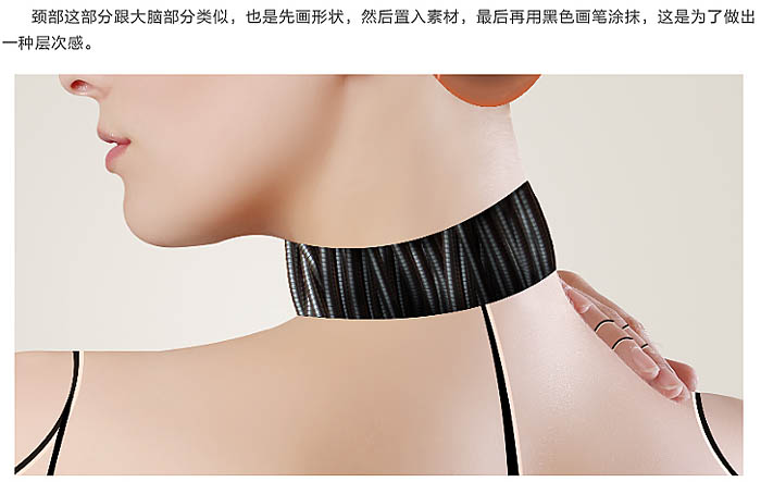 PS合成高仿逼真美女简易机器人