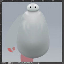 PS鼠绘超萌的大白