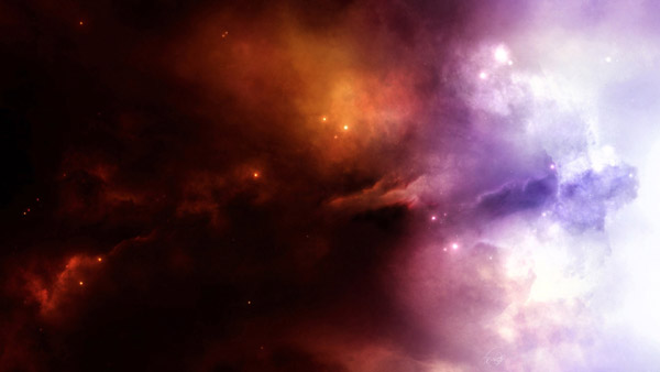 Photoshop设计制作梦幻的紫色星云发光字