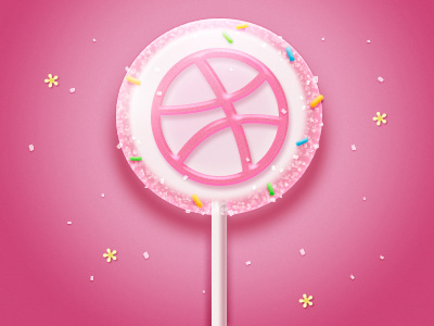 Photoshop设计制作逼真可爱的粉色棒棒糖”