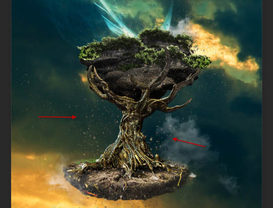 PS合成制作出漂浮在海面上的岛屿