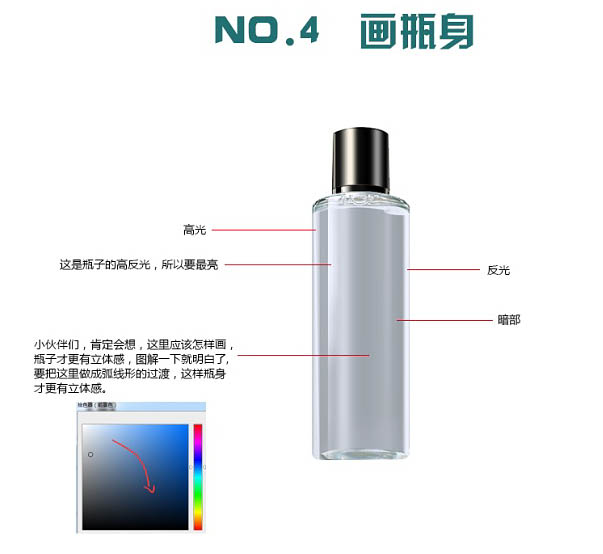 如何使用Photoshop快速精修玻璃材质的化妆瓶