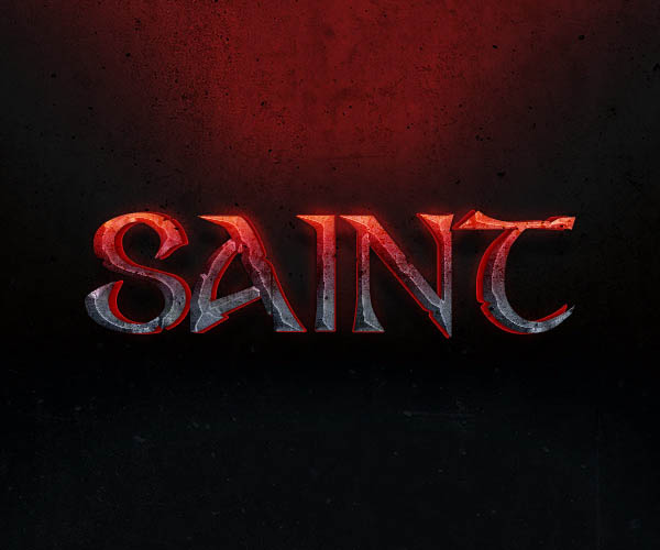 Photoshop利用图层样式快速制作炽热的纹理字