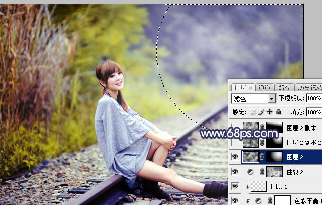 Photoshop为外景人物打造出有层次的蓝黄色效果教程